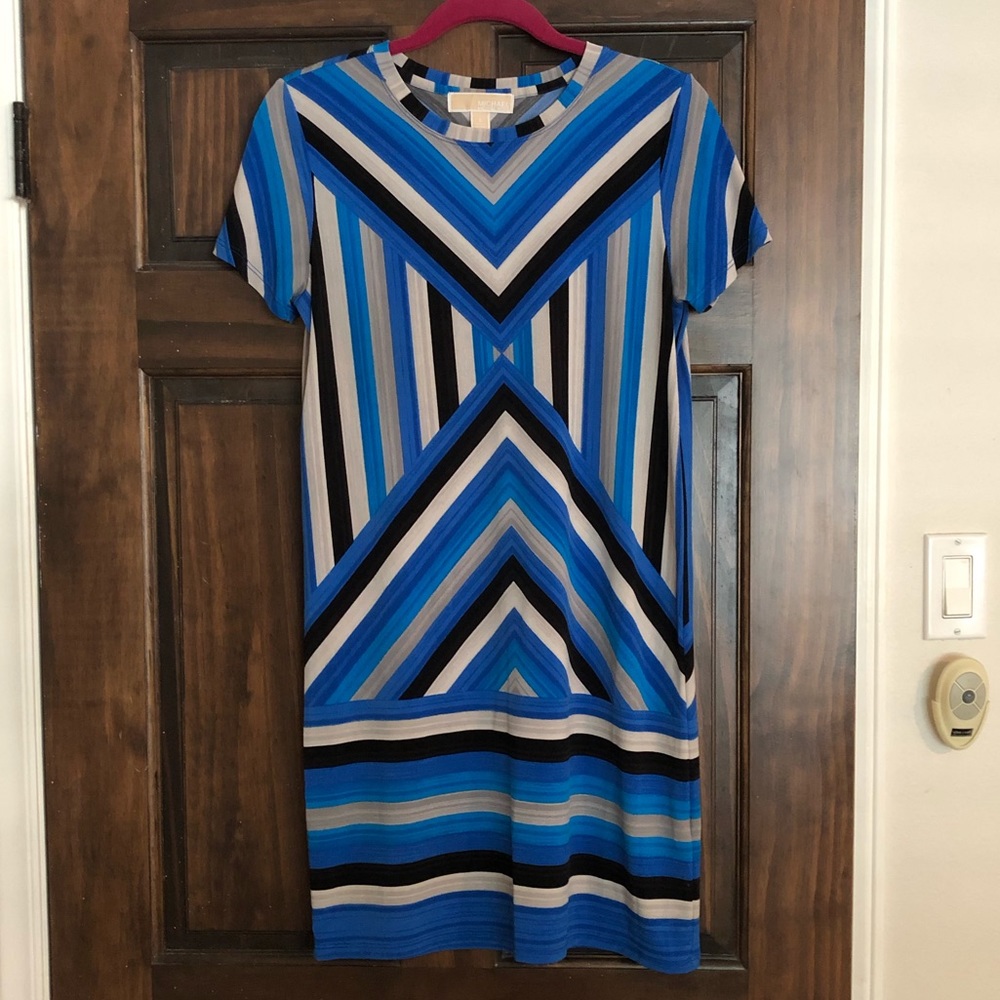 Michael Kors Blue Geometric Dress